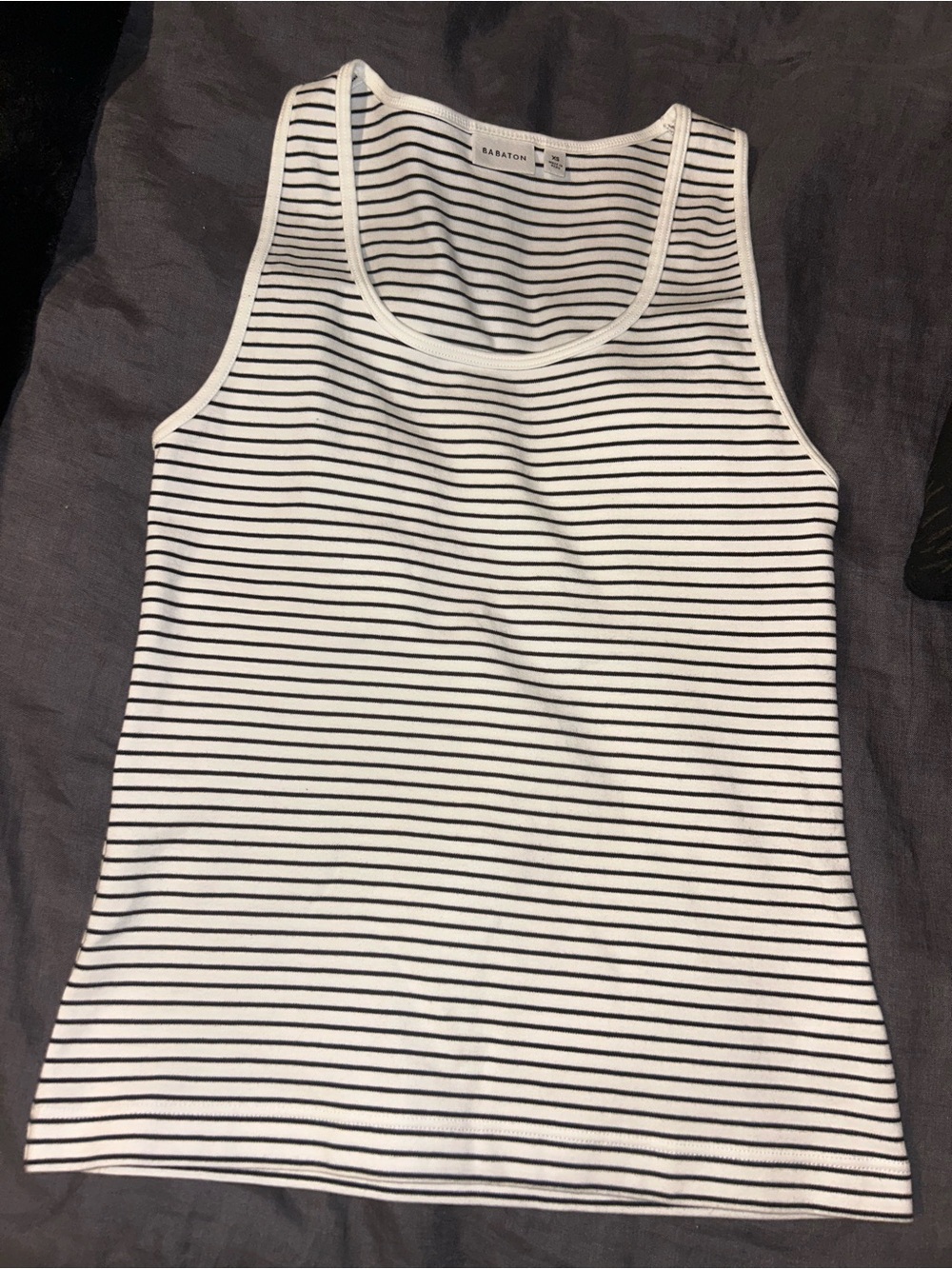 Aritzia Striped Tank Top - White & Black